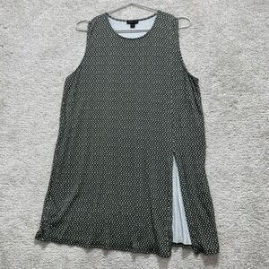 J. Jill Shirt Top Women's L Green Petites Wearable Collection Tunic Sleeveless